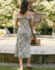Eunice Animal Print Silk Dress | AZURIERA