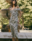 Eunice Animal Print Silk Dress | AZURIERA