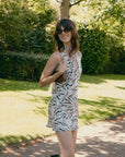 Eudora Animal Print Silk Dress | AZURIERA