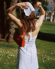 AZURIERA|Gingham Halter Mini Dress – Vintage Lace Picnic Look
