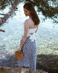 AZURIERA Perla Silk Floral Print Skirt