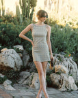 Gene Chic Silk Mini Dress|AZURIERA