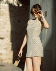 Gene Chic Silk Mini Dress|AZURIERA