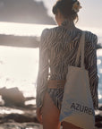 Zenia Zebra Print Silk Top|AZURIERA