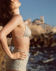 Geneva Geometric Floral Printed Swim Shorts|AZURIERA