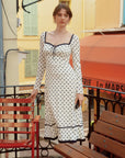 AZURIERA Dolores Silk Dress – Polka Dot Midi