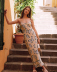 Aurelia Butterfly Printed Silk Slip Dress|AZURIERA