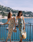 Aurelia Butterfly Printed Silk Slip Dress|AZURIERA