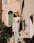Aurelia Butterfly Printed Silk Slip Dress|AZURIERA