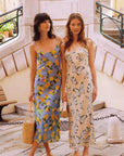 Citrine Silk Dress - AZURIERA
