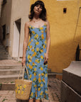 Citrine Silk Dress - AZURIERA
