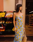 Citrine Silk Dress - AZURIERA