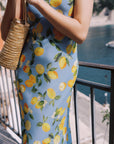 Citrine Silk Dress - AZURIERA