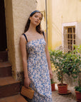 Doreen Floral Silk Dress|AZURIERA