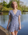 AZURIERA Gioia Silk Floral Print Dress