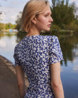AZURIERA Gioia Silk Floral Print Dress
