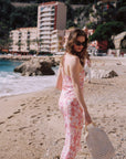 Marlene Tropical Print Silk Dress | AZURIERA