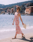 Marlene Tropical Print Silk Dress | AZURIERA