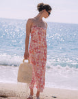 Marlene Tropical Print Silk Dress | AZURIERA
