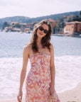 Marlene Tropical Print Silk Dress | AZURIERA
