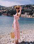 Matteo Tropical Print Silk Dress | AZURIERA