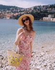Matteo Tropical Print Silk Dress | AZURIERA