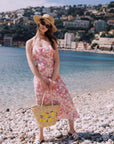 Matteo Tropical Print Silk Dress | AZURIERA