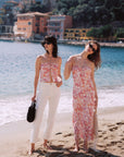 Mira Tropical Print Silk Top | AZURIERA