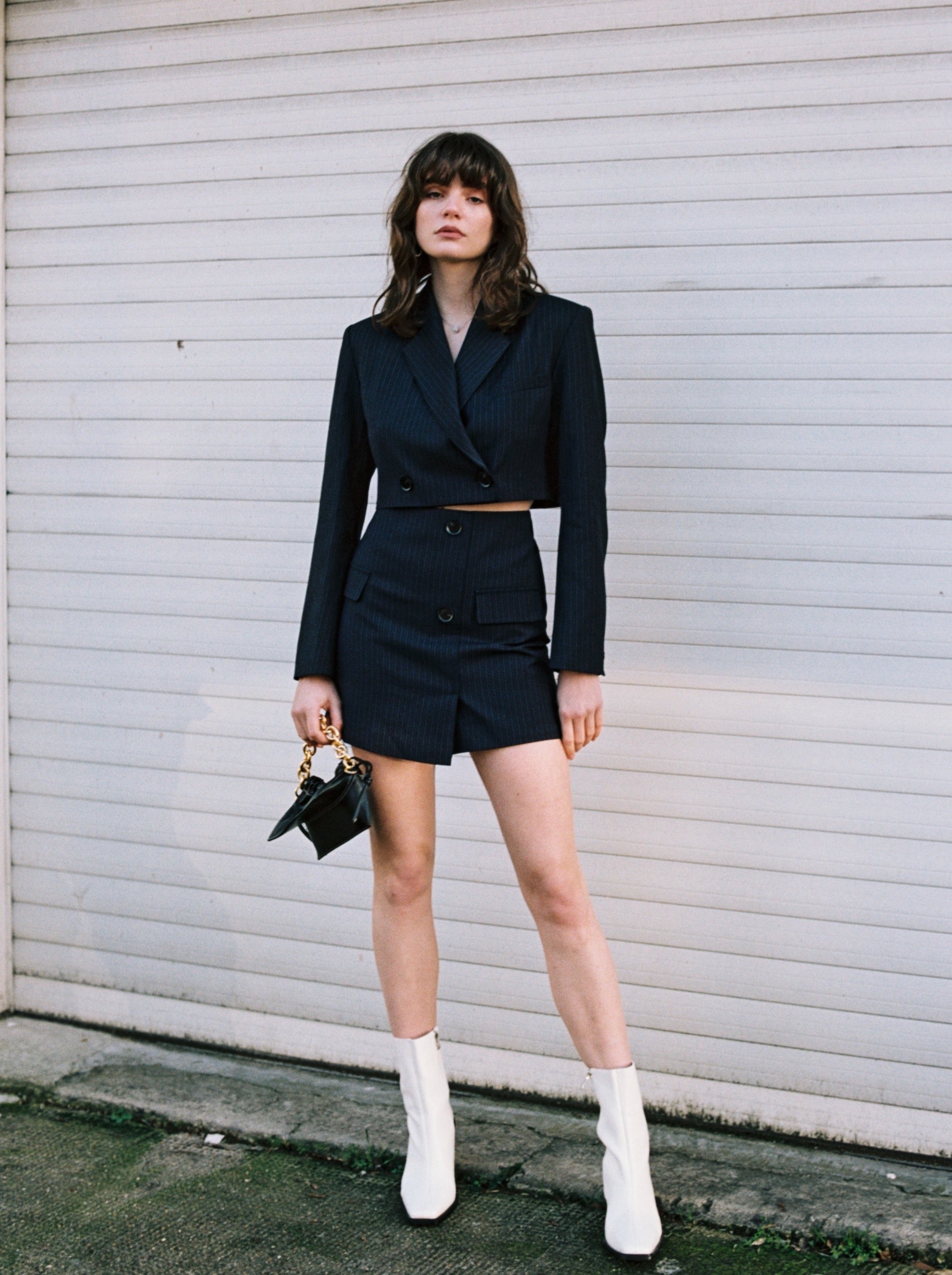 Cropped Blazer With Skirt Sydney Set