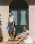 Women's Summer Floral Midi Silk Skirt|Azuriera