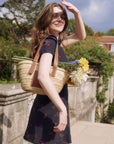 Summer Béatrice Cherry Printed Silk Dress|Azuriera