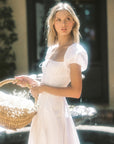 Women's Summer White Dress|Azuriera