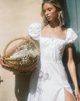 Women's Summer White Dress|Azuriera