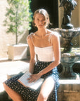 Women's Summer Floral Midi Silk Skirt|Azuriera