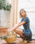 Women's Daisy Silk Summer Dress|Azuriera