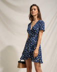 Women's Daisy Silk Summer Dress|Azuriera