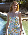 Hazel Floral Silk Midi Summer Dress|AZURIERA