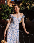 Dominic Summer Floral Silk Dress | AZURIERA