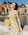 Cerise Silk Dress｜AZURIERA