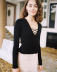 Agnes Sweater In Black｜AZURIERA