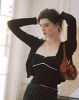 AZURIERA Lisa Knit Top – Halter Neck Bow Detail Summer Knit