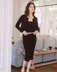AZURIERA Nicole Knit Set – Polka Dot Cardigan and Camisole Duo