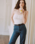 AZURIERA Nicole Knit Set – Polka Dot Cardigan and Camisole Duo