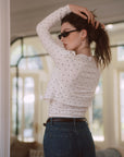 AZURIERA Nicole Knit Set – Polka Dot Cardigan and Camisole Duo