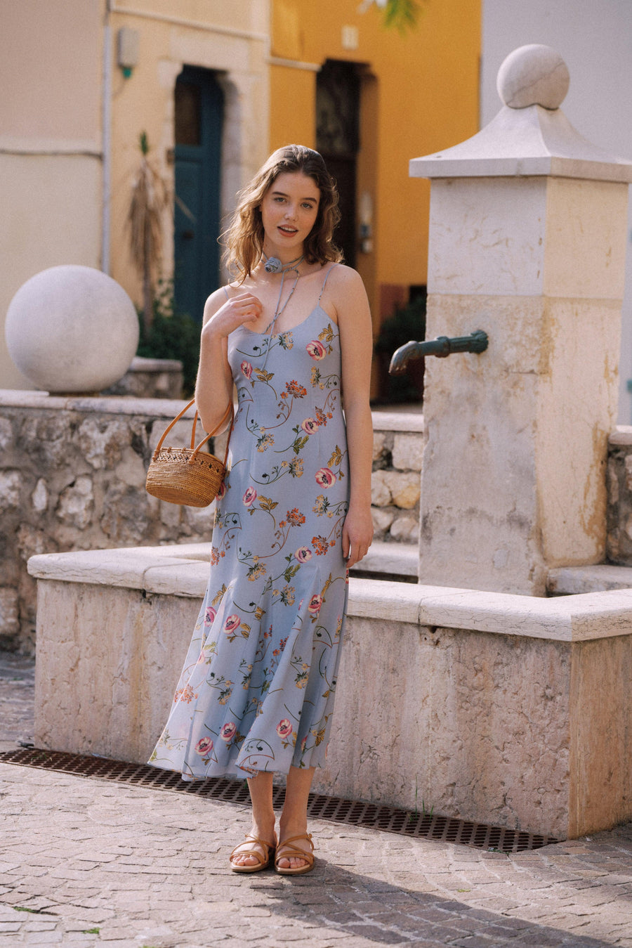 Adelaide Silk Maxi Dress｜AZURIERA