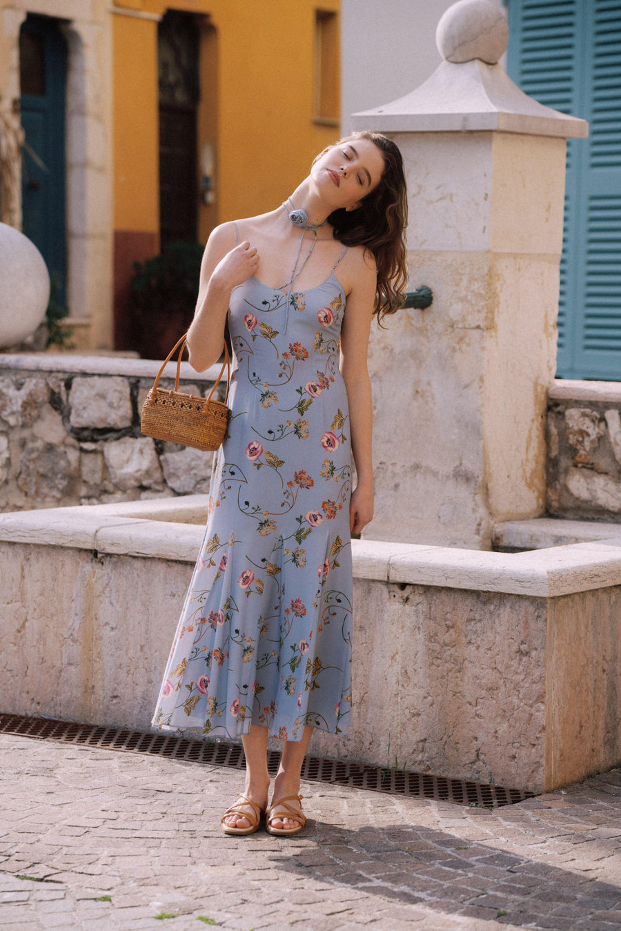 Adelaide Silk Maxi Dress｜AZURIERA