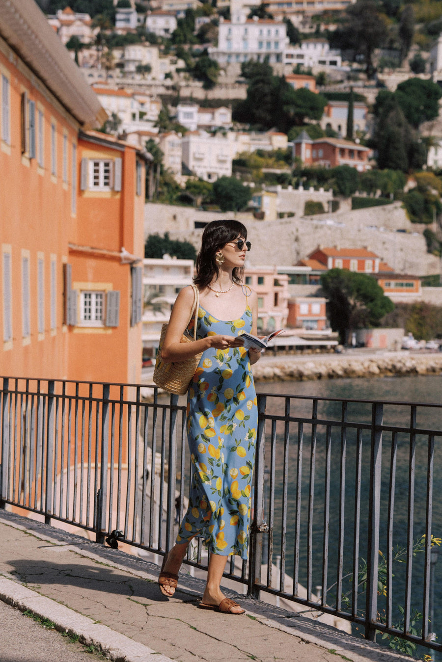 printed silk dress style LILYSILK Silk Midi Dress - Summer Visions 100 Silk
