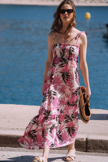 Cosima Tropical Print Dress | AZURIERA