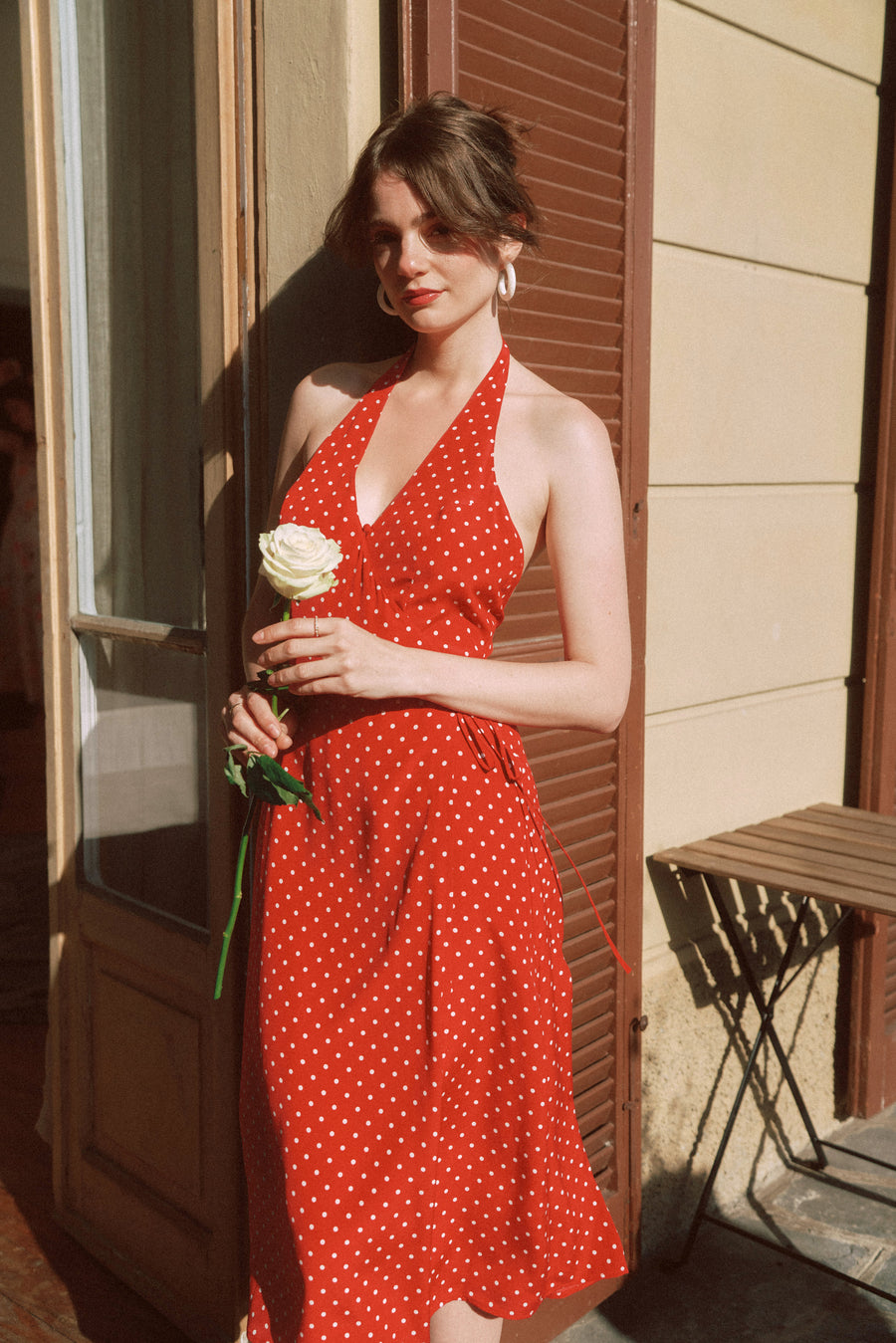 polkadot silk dress Orchid Polka Dot Printed Silk Twill Collared Dress With Belt
