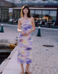 Hyacinth Purple Sunset Silk Dress | AZURIERA